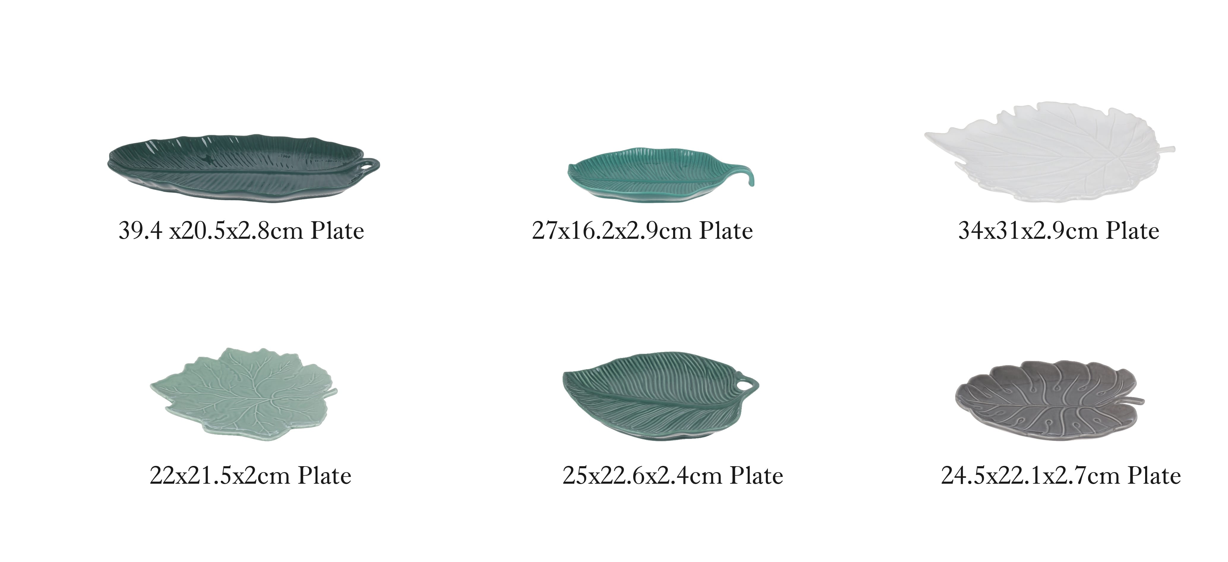 Leaf Shape Bulk Ceramic Plates, Tapas Bowls Wholesale (12)