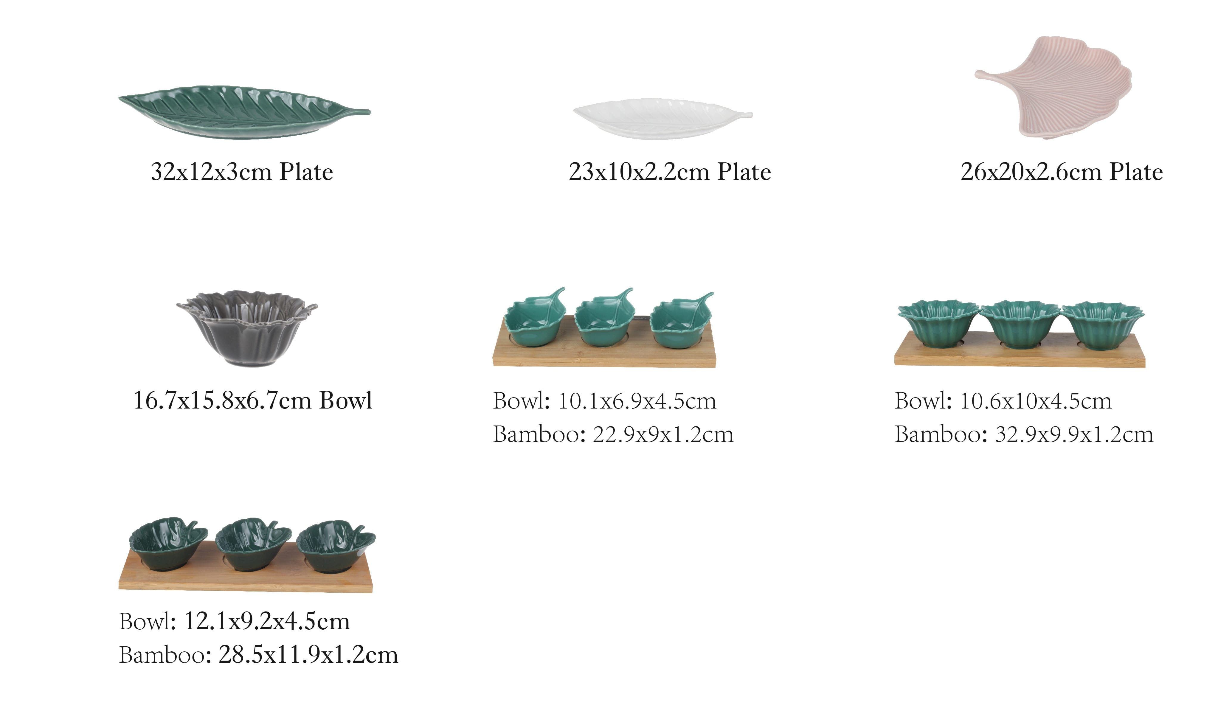 Leaf Shape Bulk Ceramic Plates, Tapas Bowls Wholesale (13)