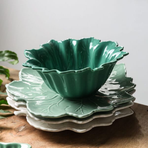 Leaf Shape Bulk Ceramic Plates, Tapas Bowls Wholesale (3)