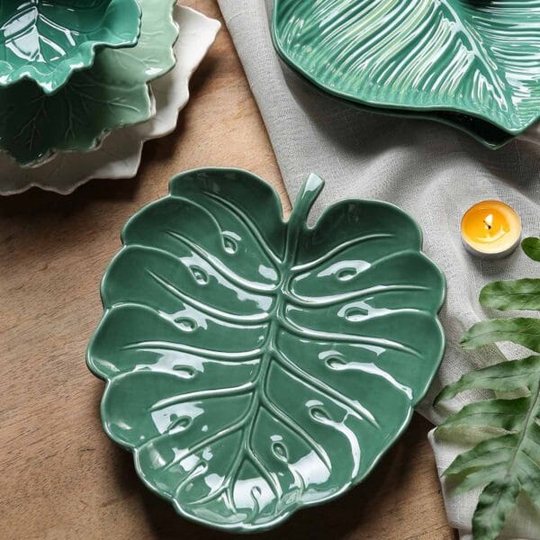 Leaf Shape Bulk Ceramic Plates, Tapas Bowls Wholesale (5)