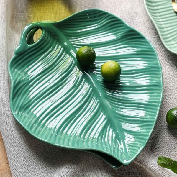 Leaf Shape Bulk Ceramic Plates, Tapas Bowls Wholesale (6)