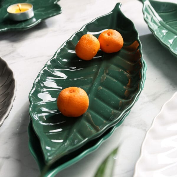 Leaf Shape Bulk Ceramic Plates, Tapas Bowls Wholesale (9)