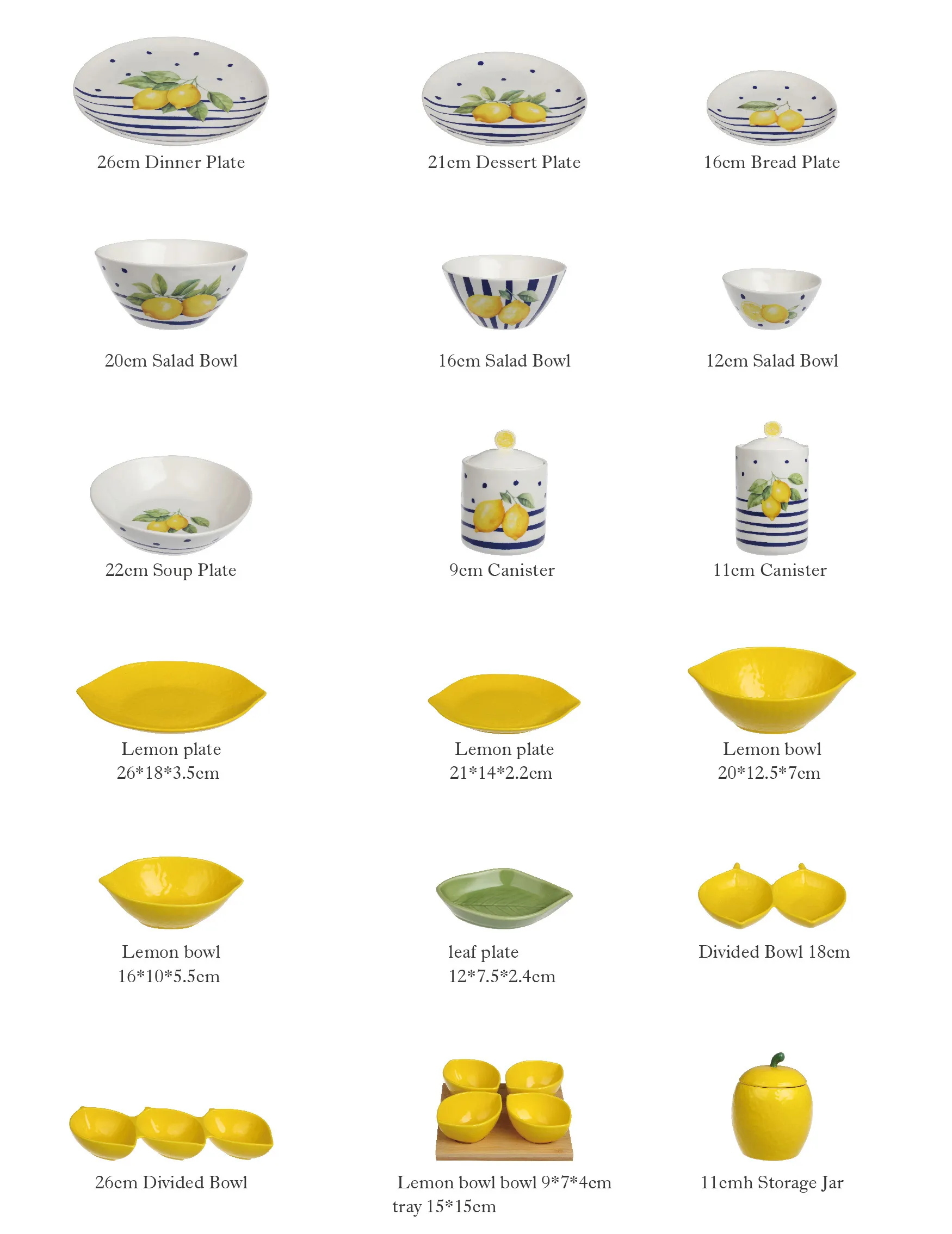 Lemon Shape Bulk China Dinnerware, Wholesale Plates and Bowls-12