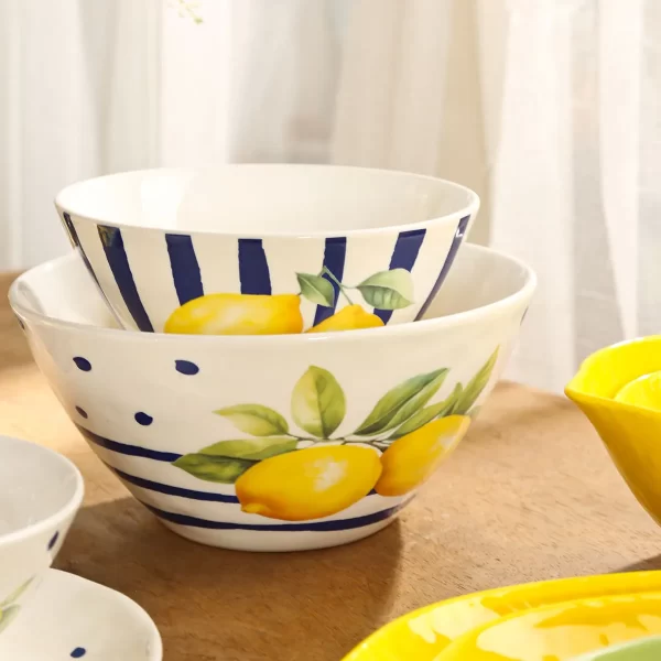 Lemon Shape Bulk China Dinnerware, Wholesale Plates and Bowls-5