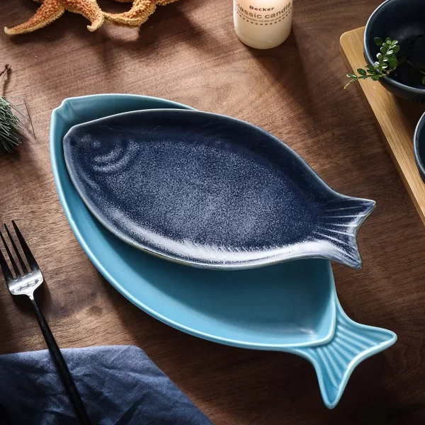 Bulk Porcelain Dinner Plates, Ocean Style Plates Wholesale-3