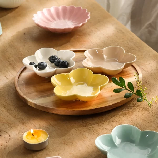 Delicate Ceramic Dessert Plates Bulk, Dinner Set Wholesale-5