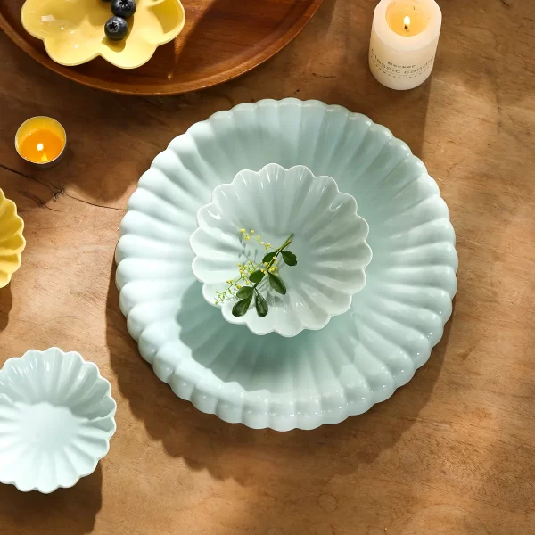 Delicate Ceramic Dessert Plates Bulk, Dinner Set Wholesale-9